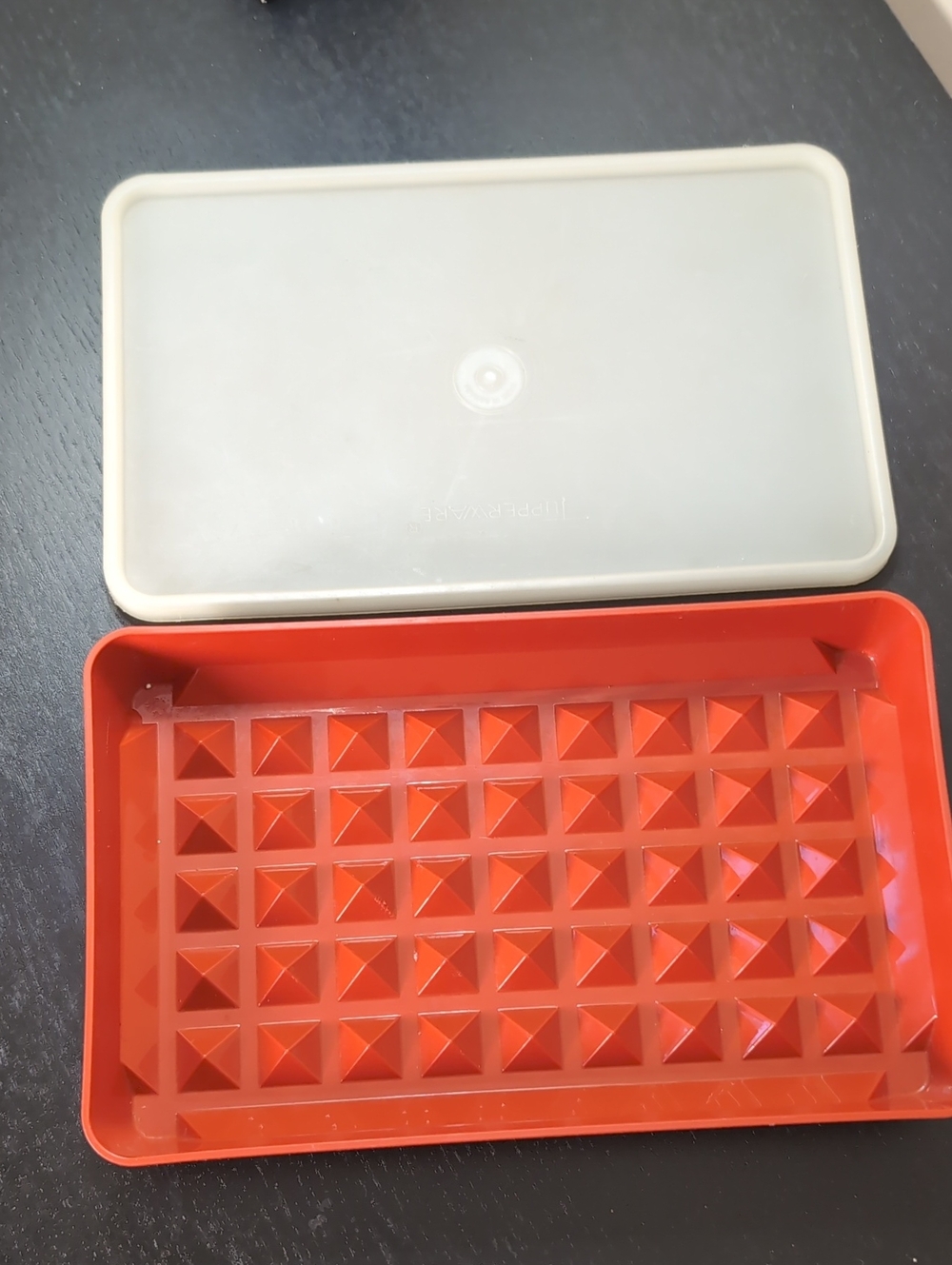 Vintage Tupperware Season And Serve Marinating Container In Paprika Colour